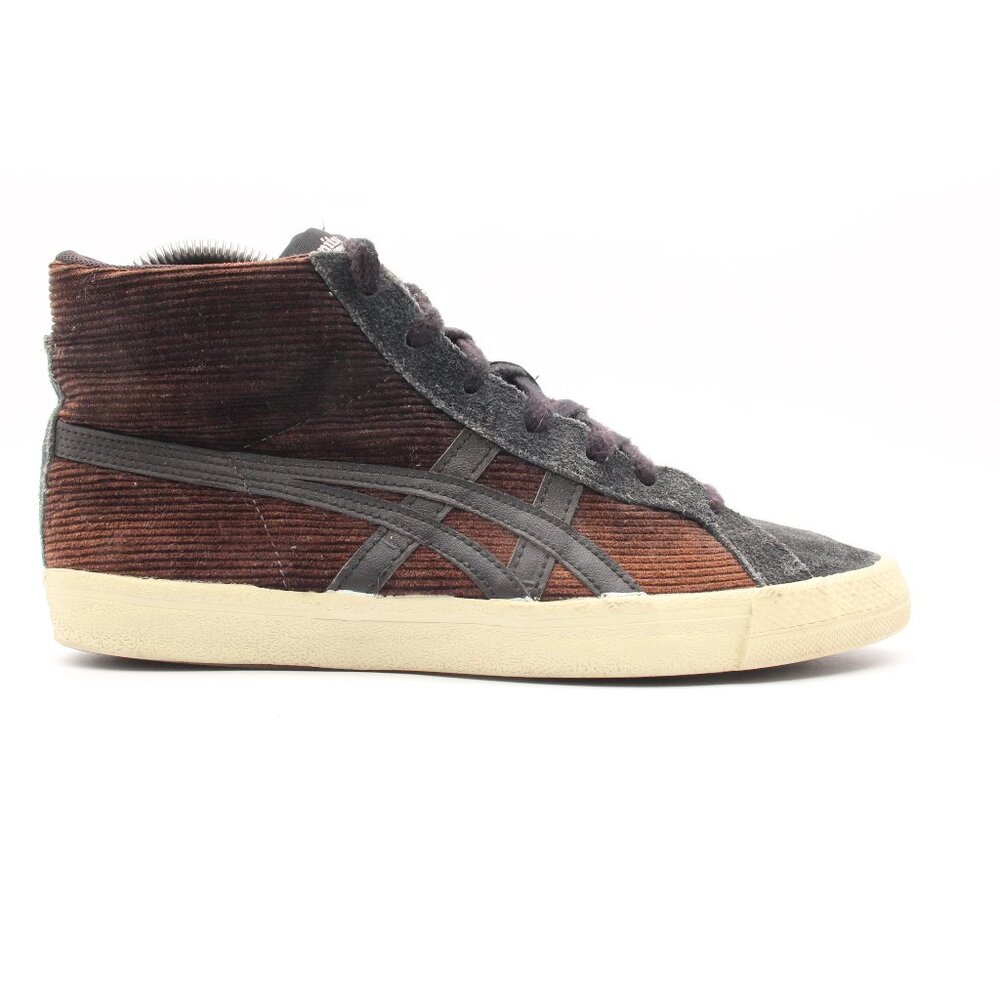 Asics Onitsuka Line Fabre BLL  Women’s Size 6.5 Corduroy Black Brown Shoes D2J7N
